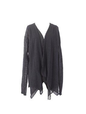 Pas De Calais Wrap Sweater Sz L Black No Fabric Label Wrap Sweater